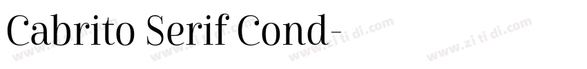 Cabrito Serif Cond字体转换